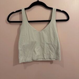 lululemon athletica Mint Green V-Neck Crop Top